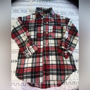 Plaid oversized women’s shirt jacket